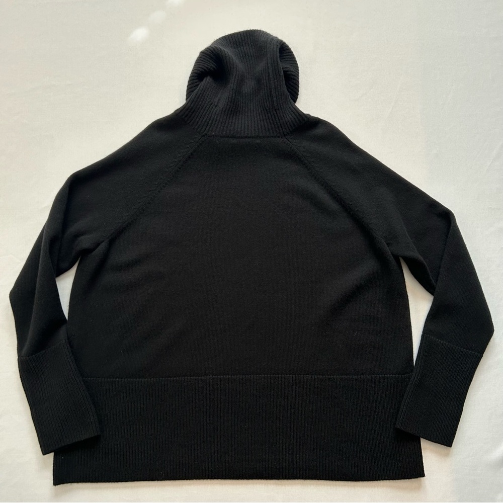 Athleta Alpine Turtleneck Sweater Wool & Cashmere Blend Black Large - Picture 3 of 11
